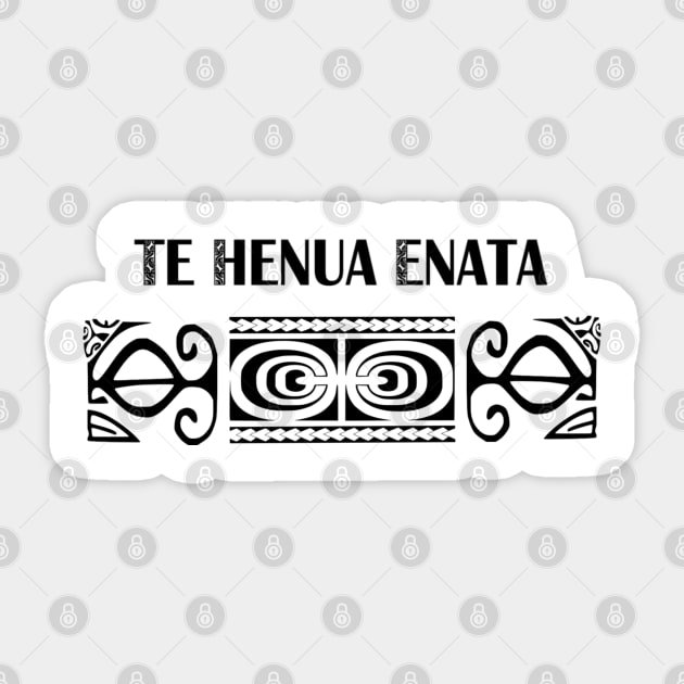 TE HENUA ENATA (Noir) Sticker by Nesian TAHITI